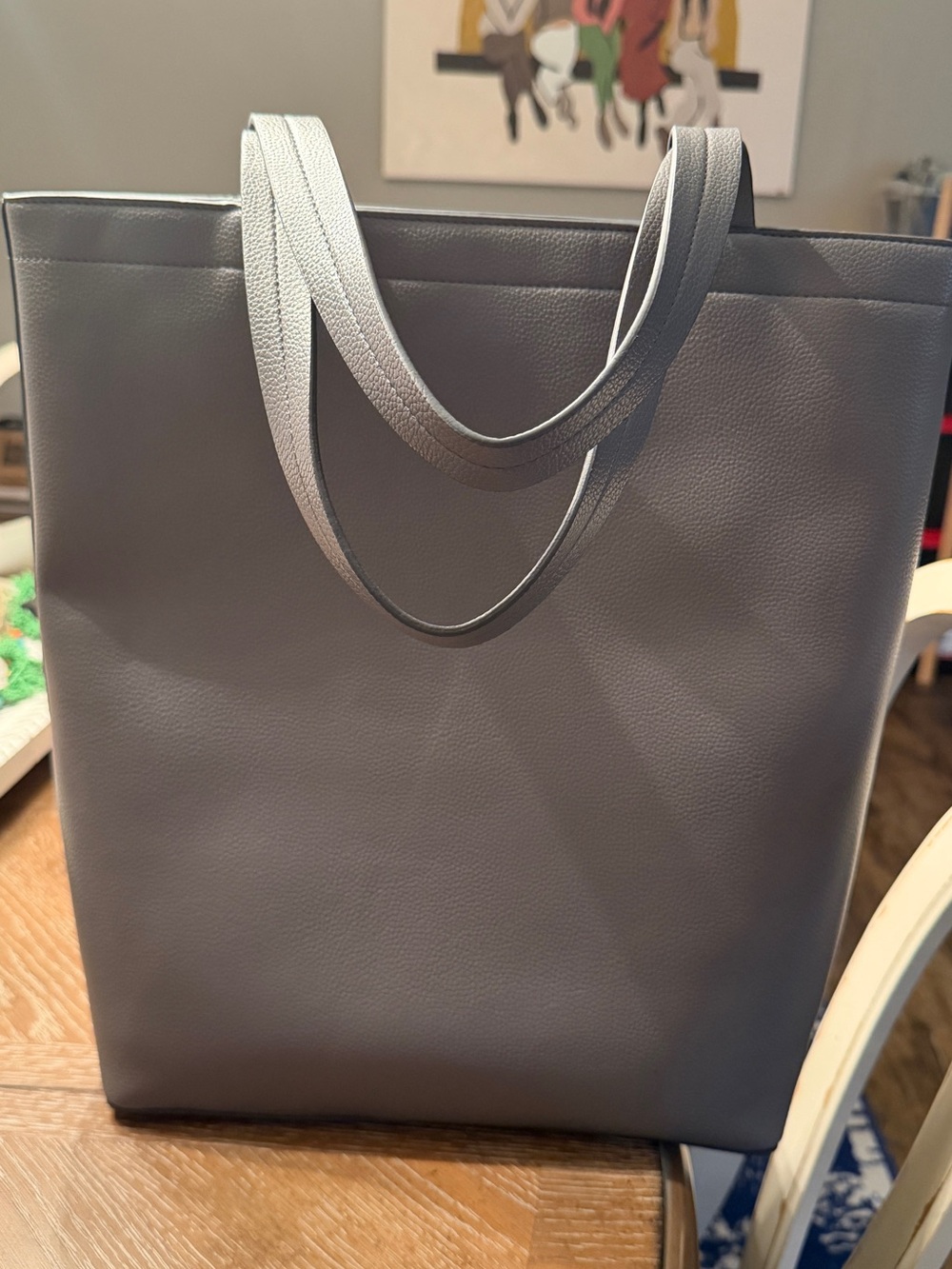 NWT Vera Bradley Large North South Tote – Quiet Shade – Faux Leather